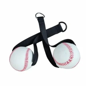 Durable Black Baseball Resistance Bands with Metal D-Rings for Baseball and Softball