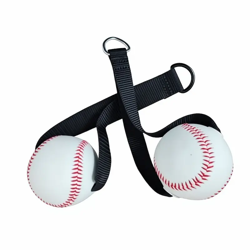 Durable Black Baseball Resistance Bands with Metal D-Rings for Baseball and Softball