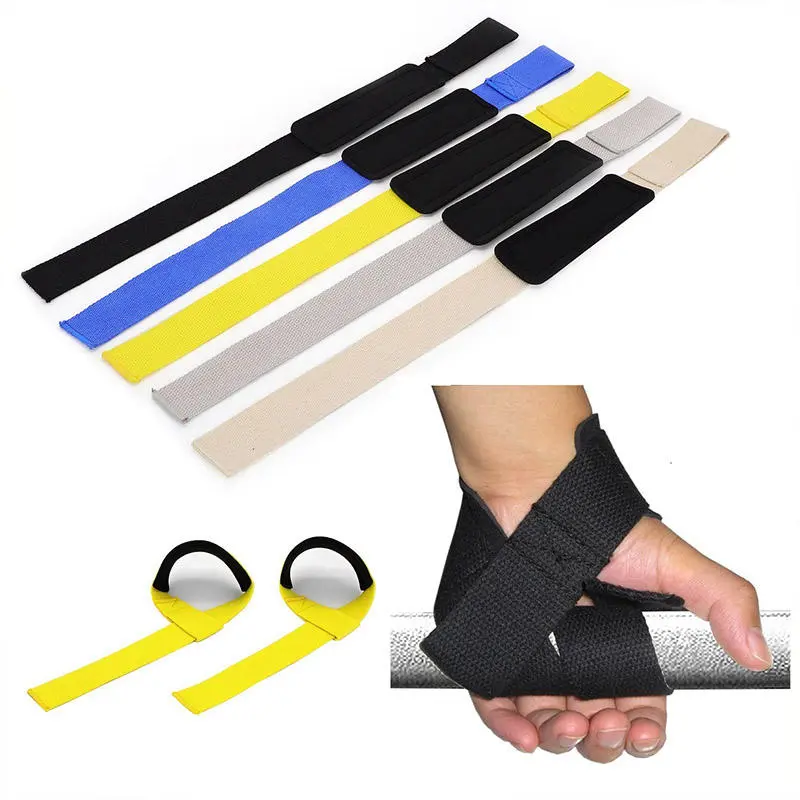 H2516de112ea24de98b516645f88b2be7y Custom Logo SBR Padded Non-Slip Weight Lifting Wrist Straps
