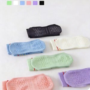 Custom Yoga Grip Socks for Women Anti-Slip High Cotton