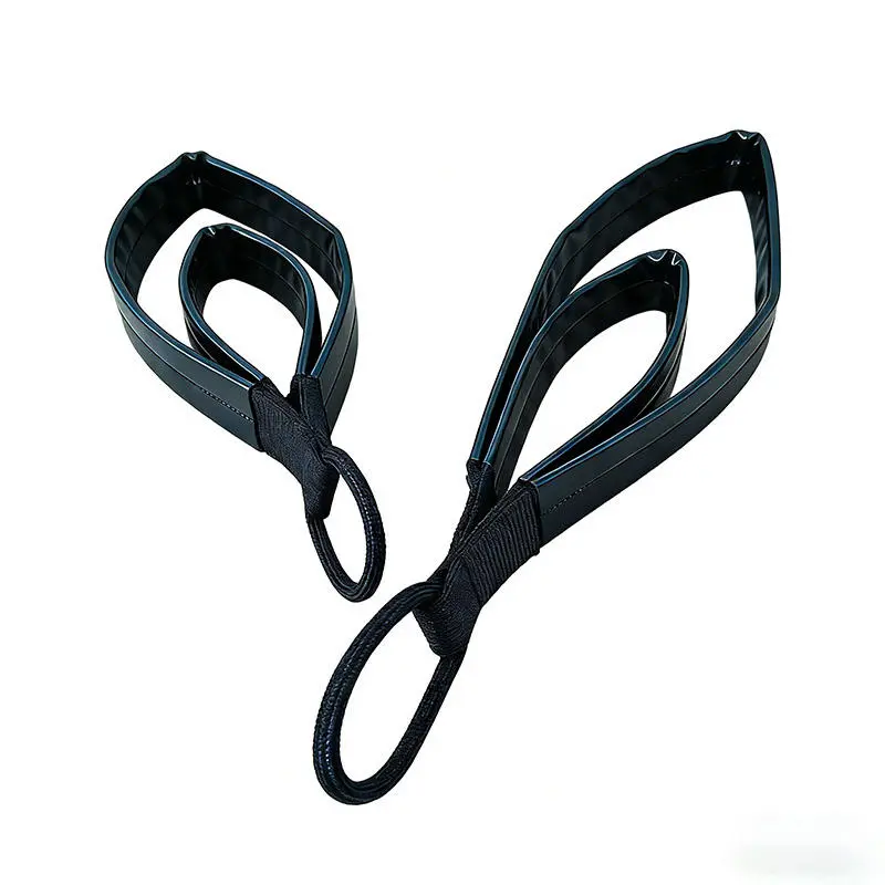 H920e70a7df1a426eac3bfe9f005109bdA Premium Leather Yoga Stretching Double Loop Strap